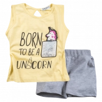 Παιδικό σετ Εβίτα  για κορίτσια Fashion unicorn κίτρινο