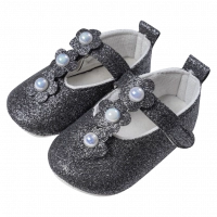 Βρεφικά παπούτσια αγκαλιάς για κορίτσια Shinny μαύρο κοριτσίστικα καλά μωρά μπέμπα online (1)
