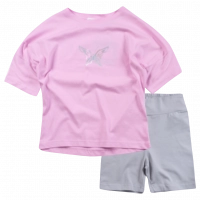 Παιδικό σετ Emery για κορίτσια Butterfly Ροζ κοντομάνικα καλοκαιρινά κολάν κορίτσια ετών online