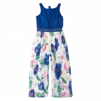 Παιδική ολόσωμη φόρμα Eβίτα για κορίτσια Blue flowers μπλε (1)