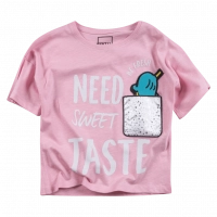 Παιδική μπλούζα Εβίτα για κορίτσια Be fresh ροζ (1)