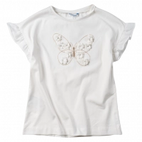 Παιδική μπλούζα Mayoral για κορίτσια Butterfly εκρού