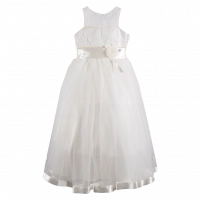 Παιδικό φόρεμα για κορίτσια Grace Ιβουάρ φορεματα για παρανυφακια αμπιγιε με τουλι για γαμους για βαφτισεις ετων (1)