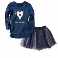 Βρεφική μπλούζα Minoti για κορίτσια Shine Bright μπλε μοντέρνα επώνυμα παιδικά ρούχα online μηνών | Παιδική φούστα Minoti για κορίτσια Tutu Sequin γκρι επώνυμες κοριστίστικο ετών online 
