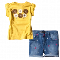 Παιδική μπλούζα Mayoral για κορίτσια Furbelow Κίτρινο κοριτσίστικο επώνυμο ποιοτικό μοντέρνο ιδιαίτερο | Παιδικό σορτς GUESS για κορίτσια Hearts Τζιν κοριτσίστικα μοντέρνα καλοκαιρινά σορτσάκια επώνυμα 