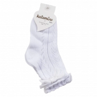 παιδικές κάλτσες για κορίτσια άσπρο με φιόγκο vintage μοντέρνες