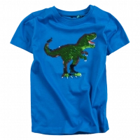 Παιδική μπλούζα Blue seven για αγόρια T rex μπλε καλοκαιρινές μπλούζες με δεινόσαυρους μοντέρνες t-shirt επώνυμα ετών Online