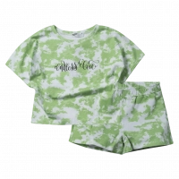 Παιδικό σετ NEK για κορίτσια Endless πράσινο κοριτσίστικα βαμβακερά μακό tie dye σορτς (1)