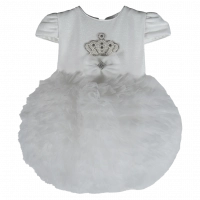Παιδικό φόρεμα για κορίτσια Fru fru άσπρο κοριτσίστικα καλά τούλια εντυπωσιακά online (2)