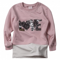 Παιδική μπλούζα New College για κορίτσια Glitter Love Ροζ (1)