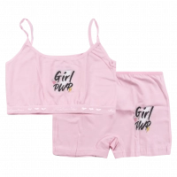 Παιδικό σετ εσώρουχων για κορίτσια PWR r ροζ κοριτσίστικα εσώρουχα βαμβακερά ποιοτικά μπουστάκι μποξεράκι online