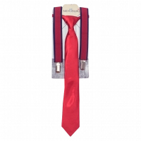 Παιδικό σετ τιράντες γραβάτα για αγόρια line κόκκινο παιδικά ρούχα online αγοίρστικα αξεσουάρ οικονομικά ετών