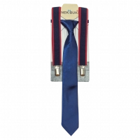 Παιδικό σετ τιράντες γραβάτα για αγόρια line μπλε παιδικά ρούχα online αγοίρστικα αξεσουάρ οικονομικά ετών