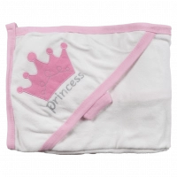 Βρεφική μπουρνουζοπετσέτα με γαντάκια για κορίτσια Ms Prince ροζ πετσετούλες για μωράκια δώρα νεογέννητα  βαμβακερές