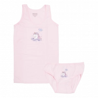 Παιδικό σετ φανελάκι με βρακάκι για κορίτσια Unicorn ροζ κοριτσίστικα εσωρουχα ποιοτικά σετάκι ραντάκι βρακάκι