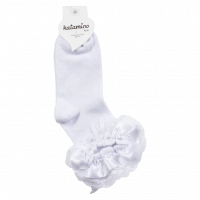 Παιδικές κάλτσες για κορίτσια Pretty άσπρο φρου φρου ρομαντικές δαντέλα καλές