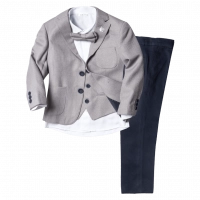 Παιδικό κοστούμι για αγόρι Σπέτσες Γκρι 10-14 κοστούμια για παραγαμπράκια για γάμους βαφτίσεις ολοκληρωμένο σετ ετών