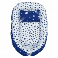 Βρεφική φωλιά για αγόρια stars allover μπλε για μωράκια νεογέννητα φωλίτσα μηνων μωρά Online