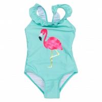 Παιδικό μαγιό Minoti για κορίτσια flamingo τυρκουάζ για θάλασσα προστασία UV ήλιο ρούχα για παραλία ετών