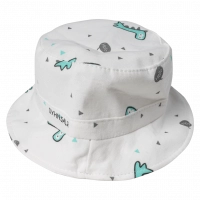 Βρεφικό καπέλο για αγόρια Baby Dino άσπρο καπελάκια για μωρά μοντέρνα για τον ήλιο