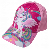 Παιδικό καπέλο για κορίτσια Unicorns ροζ κοριτσίστικα καπέλα μονόκερους unicorn κοριτσάκια ήλιο
