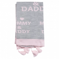 Βρεφική κουβέρτα Mommy Daddy για κορίτσια ροζ κουβερτούλες αγκαλιάς για κοριτσάκια ζεστές για δώρο