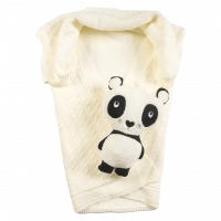 Βρεφική κουβέρτα αγγαλιάς για μωρά Panda άσπρο για μωράκια κουβερτούλες ζεστές για δώρο νεογέννητα μηνών