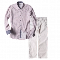 Παιδικό πουκάμισο για αγόρια LifeBoy Άσπρο Εμπριμέ αγορίστικο μοντέρνο ποιοτικό για εξόδους | Παιδικό παντελόνι New College για αγόρια Sunny6 αγορίστικα καθημερινά οικονομικά ελληνικά επώνυμα 
