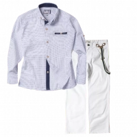 Παιδικό πουκάμισο για αγόρια Dot άσπρο 5-16 αγορίστικα καλά πουκάμισα γάμο βάφτιση εκκλησία ετών online | Παιδικό παντελόνι New College για αγόρια Sunshine Άσπρο αγορίστικα καθημερινά για βόλτα επώνυμα ελληνικά οικονομικά 
