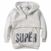 Παιδική μπλούζα για κορίτσια Super άσπρο κοριτσίστικες χειμερινές κουκούλα online  10 χρονών (1)