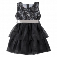 Παιδικό φόρεμα για κορίτσια Lace μαύρο δαντέλα τούλι καλά γάμους online επώνυμα (1)
