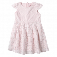 Παιδικό φόρεμα για κορίτσια Maraya ροζ κοριτσίστικα καλά γάμους πουά δαντέλα online 2 ετών (1)