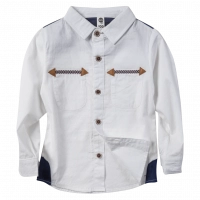 Παιδικό πουκάμισο για αγόρια Arrows άσπρο καθημερινά αγορίστικα online (1)