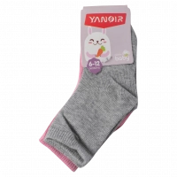3 Βρεφικές κάλτσες Yanoir για κορίτσια Pink Shades ροζ φούξια γκρι καθημερινές άνετες online2