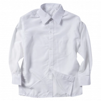 Παιδικό πουκάμισο για αγόρια Goog λευκό αγορίστικα απλά μακρυμάνικα τσέπη παρέλαση (1)