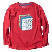 Παιδική μπλούζα GUESS για αγόρια Funky κόκκινη 
