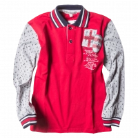 Παιδική μπλούζα New college για αγόρια κόκκινο -γκρι casual ετων (1)
