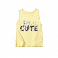 Βρεφική μπλούζα ΝΕΚ για κορίτσια Cute κίτρινο κοριτσίστικα καθημερινά αμάνικα online (1)