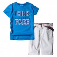 Παιδικό σετ New College για αγόρια Think free μπλε αγορίστικα καθημερινά online (2)