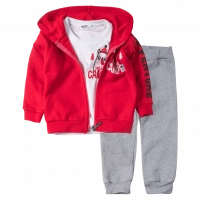 Βρεφικό σετ φόρμας NEK για αγόρια Camper κόκκινο άνετο καθημερινό εποχειακό μηνών online1