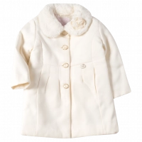 Παιδικό παλτό ΕΒΙΤΑ για κορίτσια Spinster κρέμ άνετο ζεστό χειμωνιάτικο ετών online1