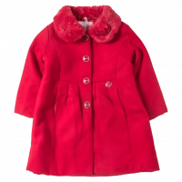 Παιδικό παλτό ΕΒΙΤΑ για κορίτσια Spinster κόκκινο άνετο ζεστό χειμωνιάτικο ετών online1
