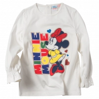 Βρεφική μπλούζα Disney για κορίτσια Mouse άσπρο χειμωνιάτικες επώνυμες διάσημες μηνών online
