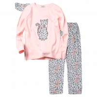 Παιδική πιτζάμα ΕΒΙΤΑ για κορίτσια Cats ροζ
