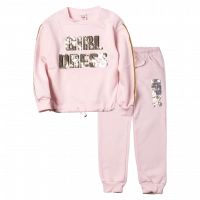 Παιδικό σετ φόρμας New College για κορίτσια Girl Dress ροζ χειμωνιάτικες καθημερινές ζεστές ετών online