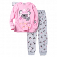 Παιδική πιτζάμα ΕΒΙΤΑ για κορίτσια Coala ροζ καθημερινή άνετη χειμερινή ζεστή ετών online  (1)