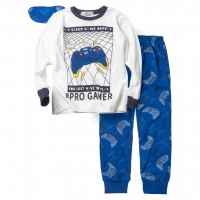 Παιδική πιτζάμα Hashtag για αγόρια Game Repeat άσπρο καθημερινή άνετη εποχιακή ζεστή χειμερινή μάσκα ύπνου ετών online (1)