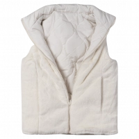 Παιδικό αμάνικο μπουφάν Losan για κορίτσια Fluff WHT άσπρο καθημερινό άνετο ζεστό επώνυμο διπλής όψης ετών online (2)