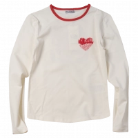 Παιδική μπλούζα Losan για κορίτσια Wonderful άσπρο χειμωνιάτικες καθημερινές μακρυμάνικες σχολεία ετών online