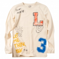 Παιδική μπλούζα Losan για αγόρια Smile Dude μπεζ καθημερινή εποχιακή άνετη επώνυμη ετών online (1)